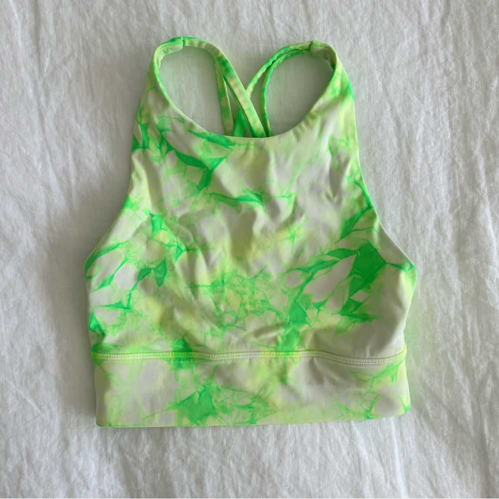 Lululemon Energy Bra High Neck Long Line Shibori